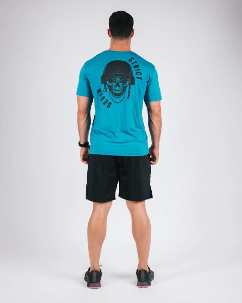 CAMISETA CAVEIRA TURQUESA