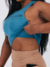 CROPPED C/FORRO AZUL MESCLA