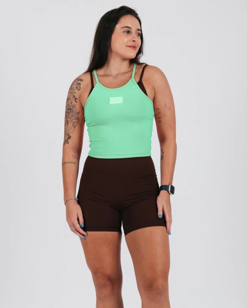 CROPPED CANELADO MENTA