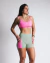 SHORTS RUN ROSA E VERDE - loja online