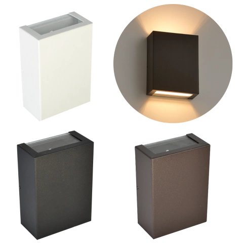 Arandela Alumínio 2 Foco Interna Externa Muro Decoração 6205