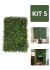Kit 5 Placas De Samambaia 40x60 Jardim Vertical Artificial Verde - comprar online