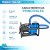 Trineo portátil para pileta modelo TDA 50 con manguera azul, potencia de 0,5 HP y conexiones de 40 mm