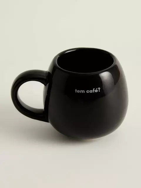Caneca preta Tem café? - comprar online