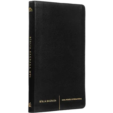 Bíblia Sagrada Slim NVI | Capa Luxo Preto