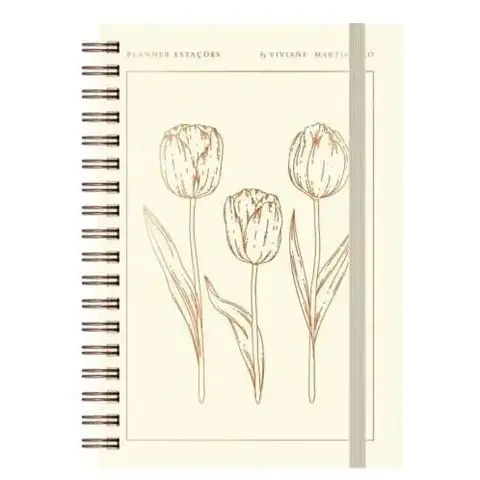 Planner Estações | Capa dura com Espiral | Viviane Martinello | Abstrata