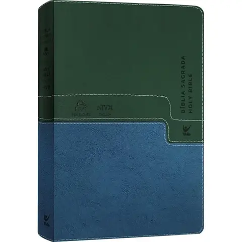 Biblia Sagrada NVI Portugues/Ingles Verde/Azul NVI