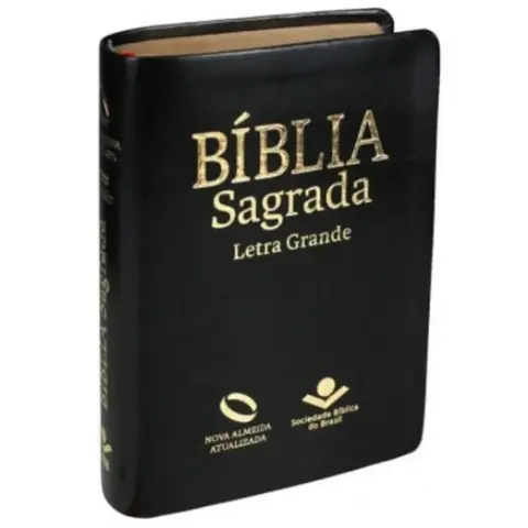 Biblia Sagrada Letra Grande Formato Compacto Versão Nova Almeida Atualizada Preta