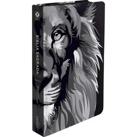 Bíblia NVT 960 | Capa Dura | Leão Colors Black e White