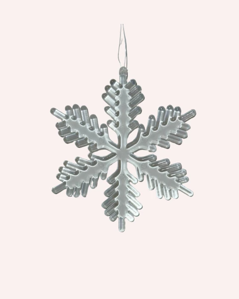 Enfeite de cristal de gelo em acrílico de Natal floco 