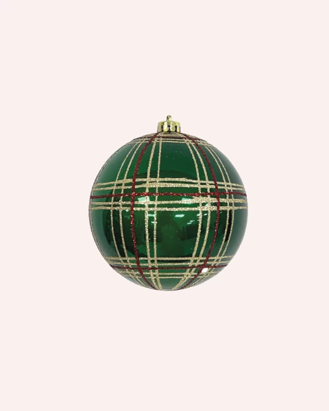 BOLA VERDE DECORADA 12CM