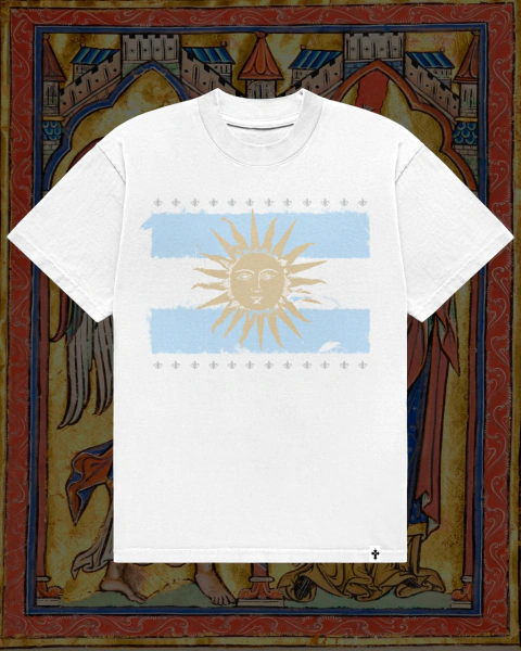 "ARGENTINIUM " REMERA OFF-WHITE