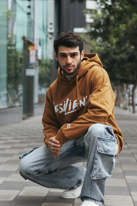 Poleron oversize Resilience Camello - comprar en línea