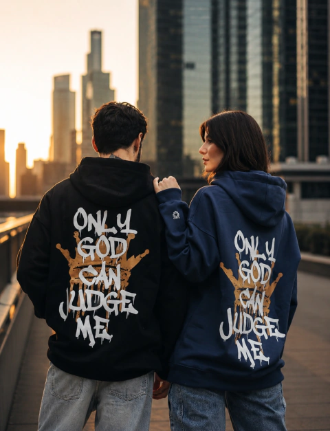 Poleron oversize God Negro
