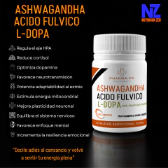 Ashwagandha + L-Dopa + Ácido Fúlvico x 120 tabletas - comprar online