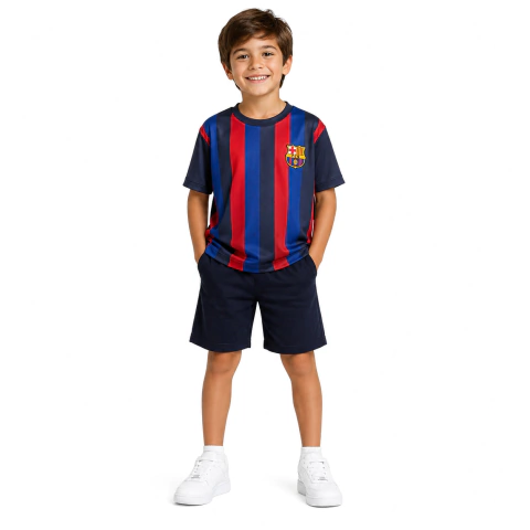 Camiseta Barcelona Stamina Infantil 100% Pes Braziline