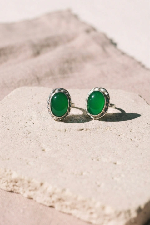 Aros Rusia con Agata verde