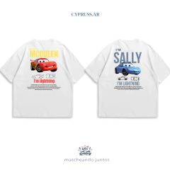 COMBO X2 REMERAS MCQUEEN & SALLY - I'M LIGHTNING en internet