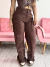 Calça cargo marrom 6 bolsos