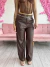 Calça wide leg couro - Glamurosa Girls