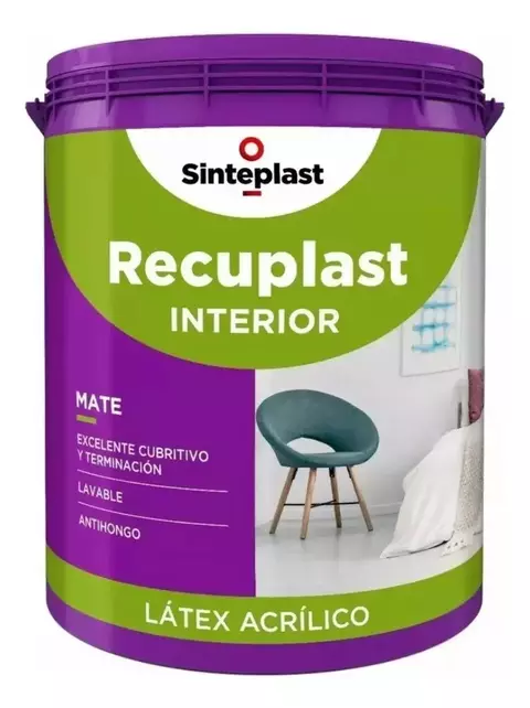 RECUPLAST INTERIOR BLANCO MATE X 10 LT - comprar online