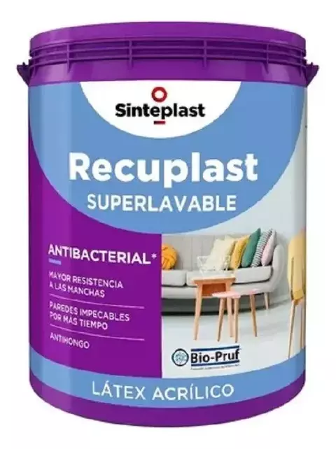 RECUPLAST SUPERLAVABLE BLANCO MATE X 10 LT - comprar online