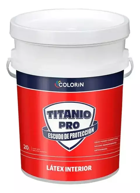 TITANIO PRO COLORIN LATEX INTERIOR BLANCO MATE X 20 LT - comprar online