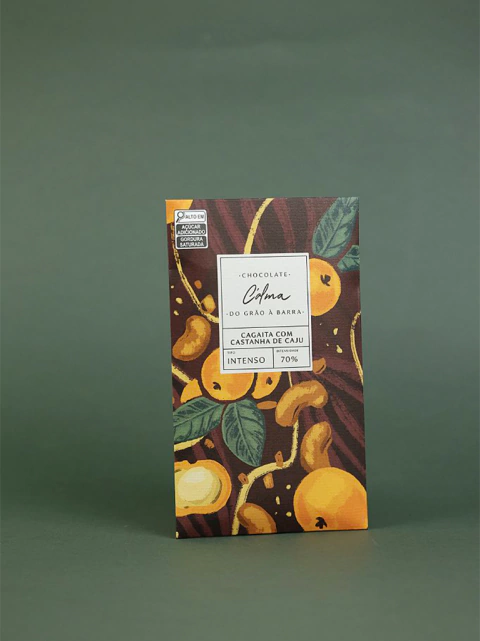 Tablete de Chocolate 60g - 70% Cagaita e Castanha de Caju - comprar online