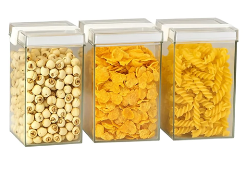 Set De 3 Contenedores Herméticos Para Cocina De 1000 Ml Transparente Libre De Pba - comprar online