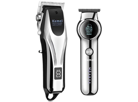 Combo Cortadora De Pelo Kemei Clipper 2619 + Trimmer Km-1851 - comprar online