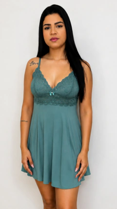 CAMISOLA AD RENDA LUXO- VERDE