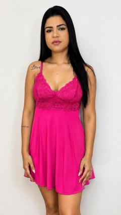 CAMISOLA AD RENDA LUXO- PINK