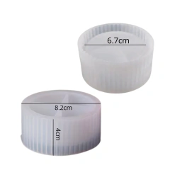 MOLDE SILICONA PORTA VELA CIRCULO RAYADO - comprar online