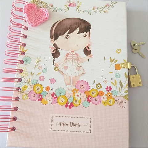 Diário Infantil Menina -com cadeado - comprar online