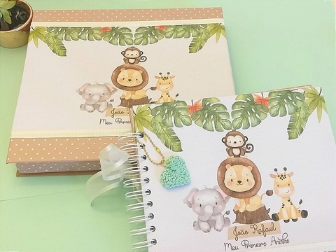 Livro do Bebê Safari + Caixa Personalizada - comprar online