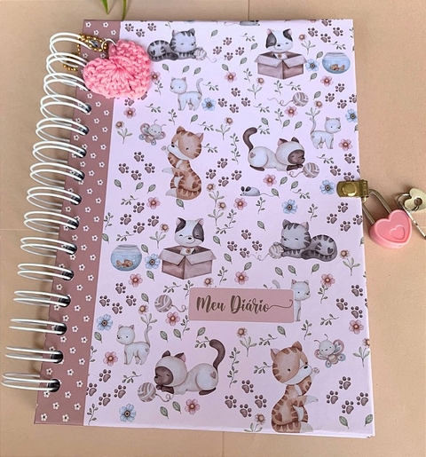 Diário Infantil com Cadeado-Gatinho