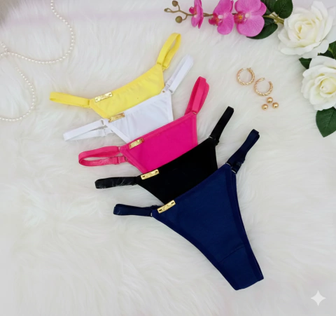 KIT COM 5 CALCINHAS STRING EM ALGODÃO EDIMA - 01111 - comprar online
