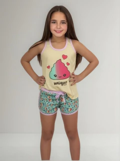 Pijama De Verano Para Nenas Emoji Art 722