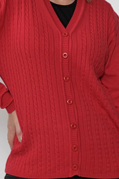 Cardigan Saco Tejido Con Botones Mujer Hilado Premium - Nouvelle factory