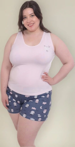 Pijama De Verano Mujer Sin Mangas Talles Grandes Art 820 - tienda online