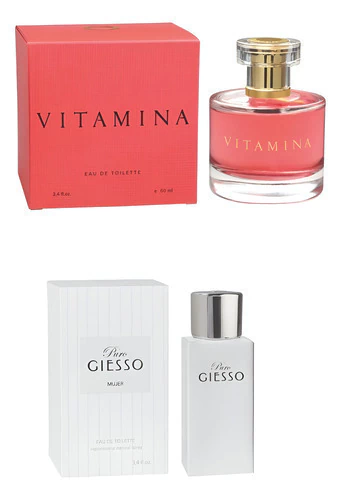 Combo Perfumes Mujer Vitamina X60 + Giesso Puro Mujer X50 Ml