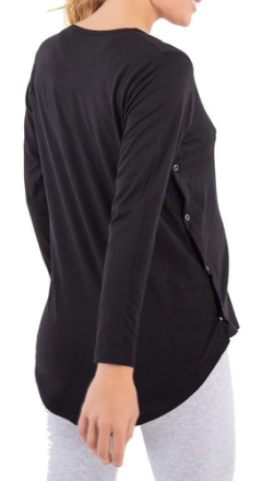 Imagen de Remera Maternal Manga Larga Embarazo Con Broches Laterales