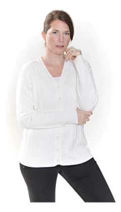 Cardigan Saco Tejido Con Botones Mujer Hilado Premium - tienda online