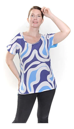 Remera Mujer Manga Corta Estampada Art 3309 - Nouvelle factory