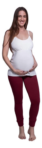 Combo Maternal Musculosa Para Amamantar + Pantalon Babucha