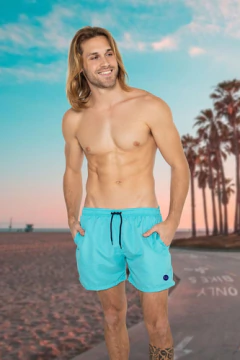 Imagen de Short De Baño Malla De Hombre Lisa Con Lata De Regalo-local