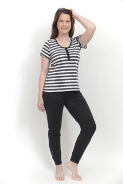 Pijama De Mujer Manga Corta - Pantalón Largo Art 672 Local - tienda online