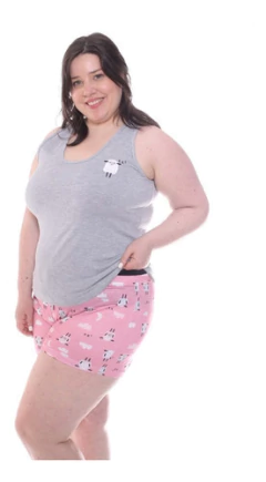 Pijama De Verano Mujer Sin Mangas Talles Grandes Art 820 - Nouvelle factory