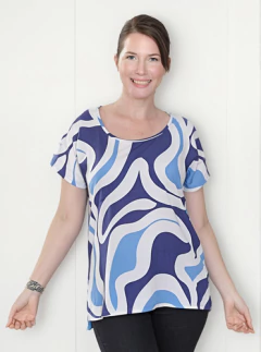 Remera Mujer Manga Corta Estampada Art 3309