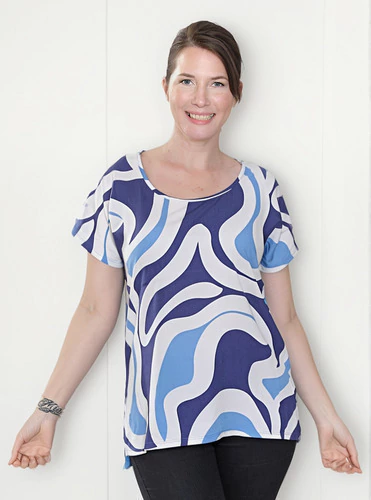 Remera Mujer Manga Corta Estampada Art 3309